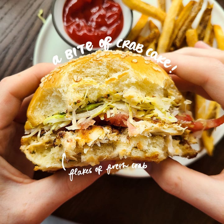 L'Ostrica's Crab Cake sandwich
