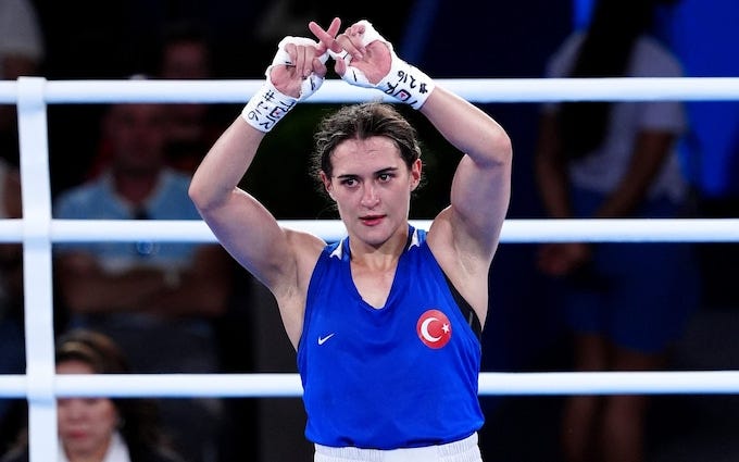 Turkey's Esra Yildiz Kahraman does an 'X' sign with their hands following defeat to Chinese Taipei's Lin Yu Ting (not pictured) in the Women's 57kg semifinal bout at Roland-Garros Stadium on the twelfth day of the 2024 Paris Olympic Games in France. Picture date: Wednesday August 7, 2024 Turkey's Esra Yildiz Kahraman does an 'X' sign with their hands following defeat to Chinese Taipei's Lin Yu Ting (not pictured) in the Women's 57kg semifinal bout at Roland-Garros Stadium on the twelfth day of the 2024 Paris Olympic Games in France. Picture date: Wednesday August 7, 2024