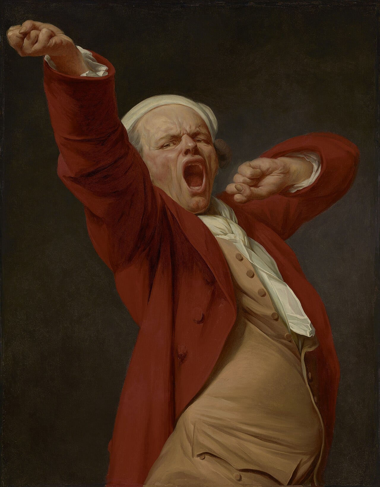 Ducreux yawning self portrait