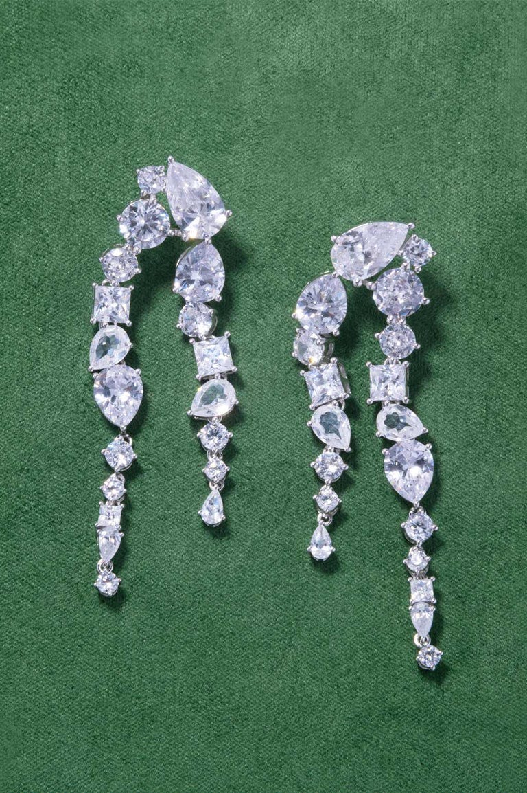 Corus - Zirconia and Recycled Silver Earrings Corus - Zirconia and Recycled Silver Earrings
