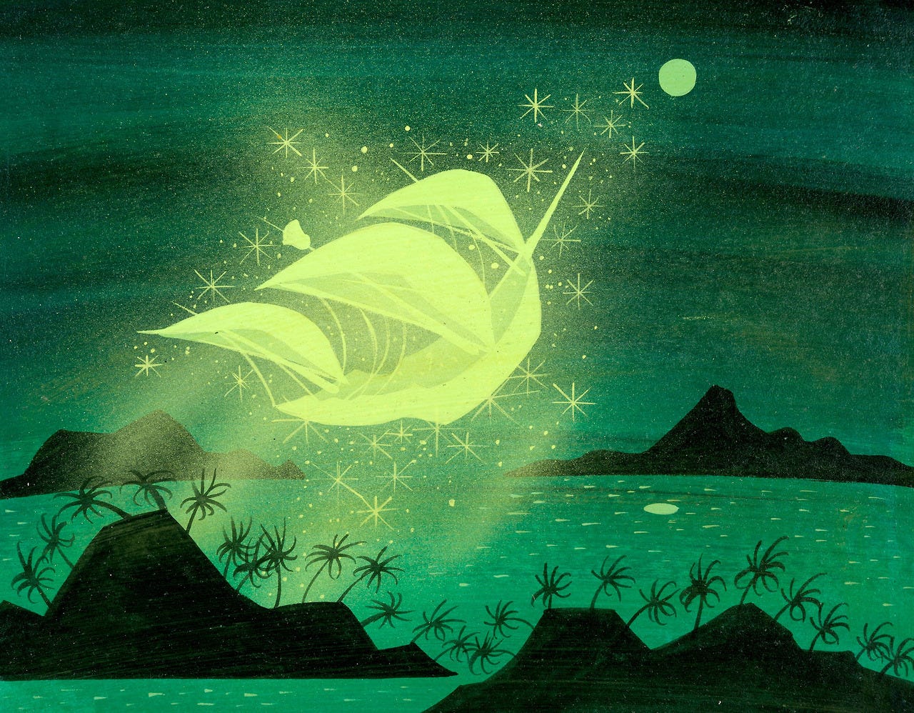 Peter Pan Ship Mary Blair Concept Art (Disney 1953), 46% OFF
