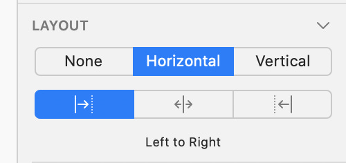 Layout options in the sidebar Layout options in the sidebar