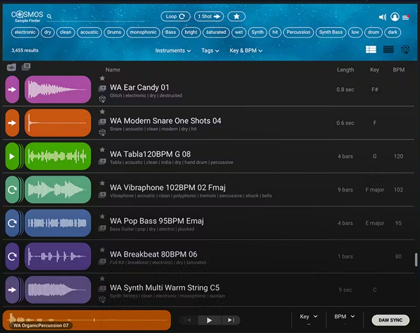 Waves COSMOS Sample Finder - a cheap and extremely useful AI-powered sample manager