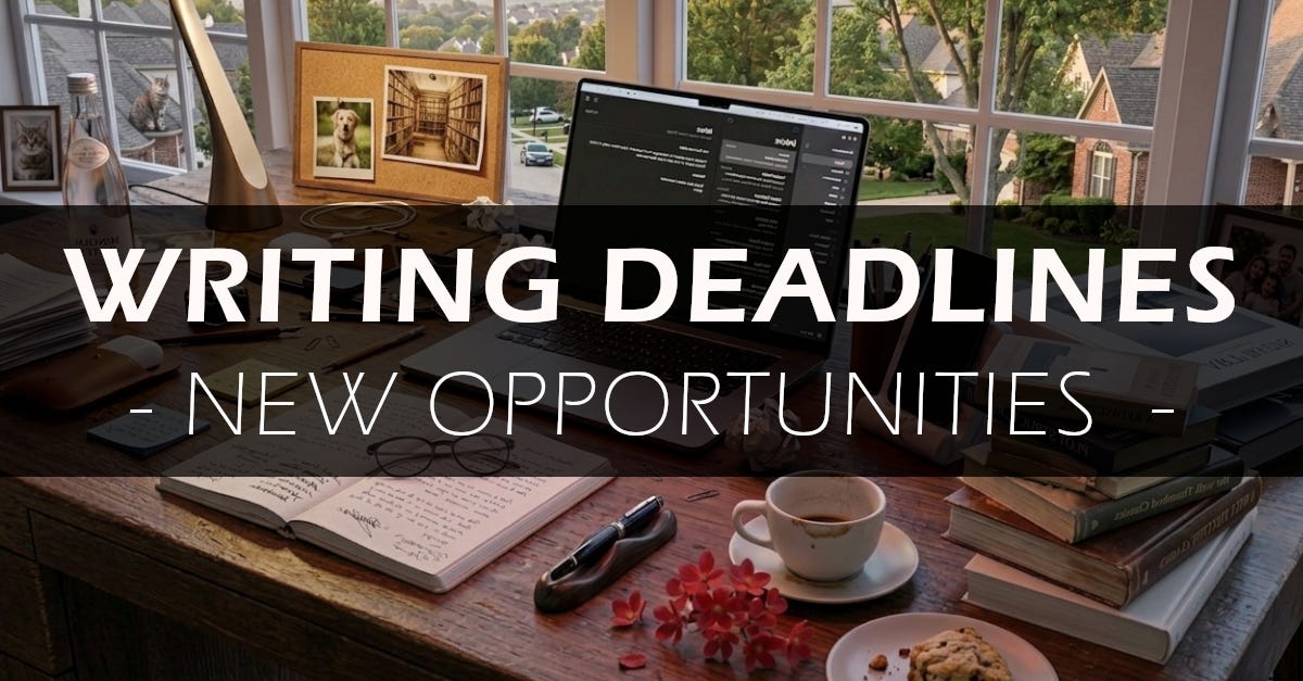 Writing Deadlines Writing Deadlines - 15 Newly Discovered Opportunities (Update #32)