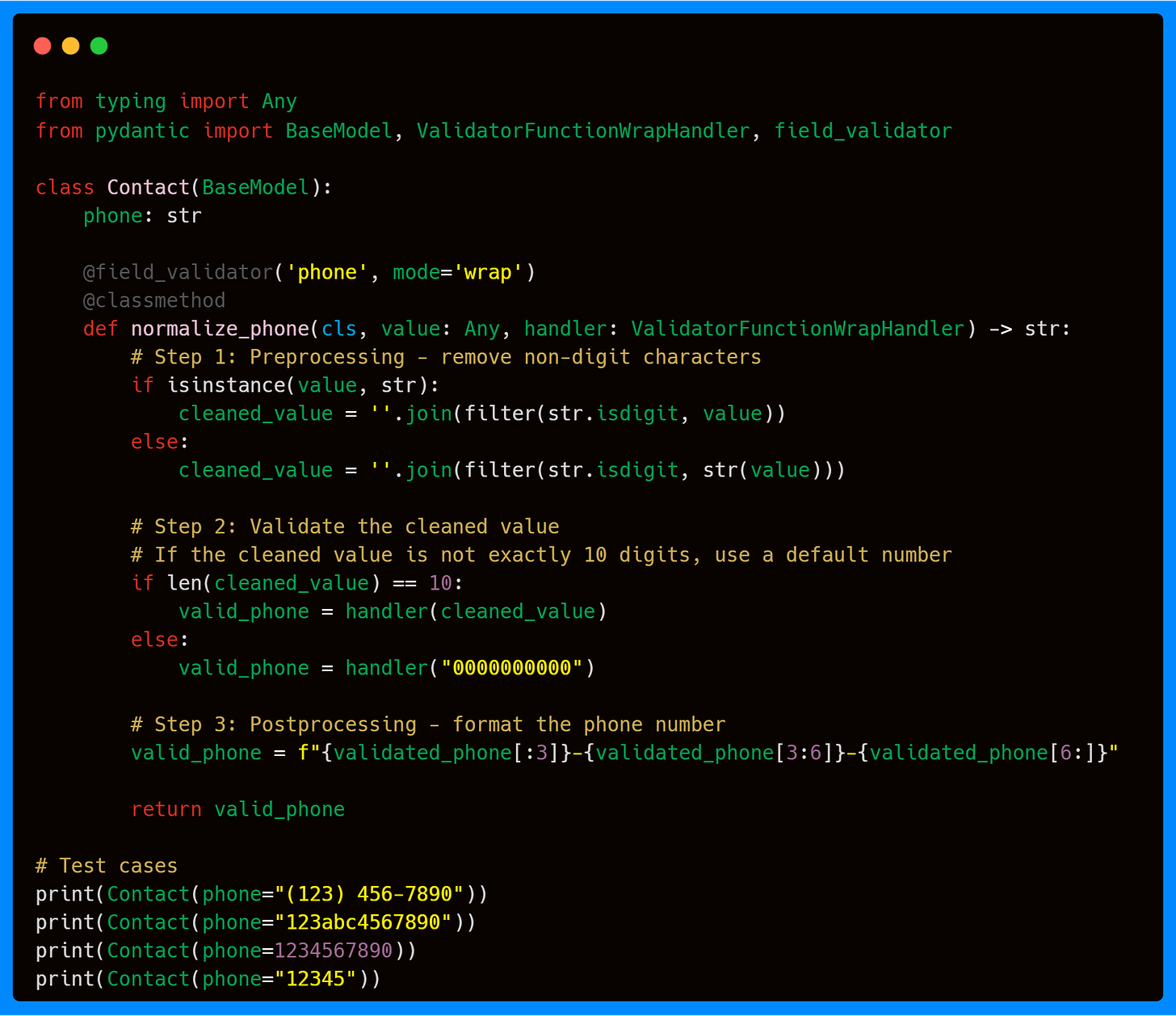Field Validation (Wrap Mode) Error Handling Field Validation (Wrap Mode) Error Handling