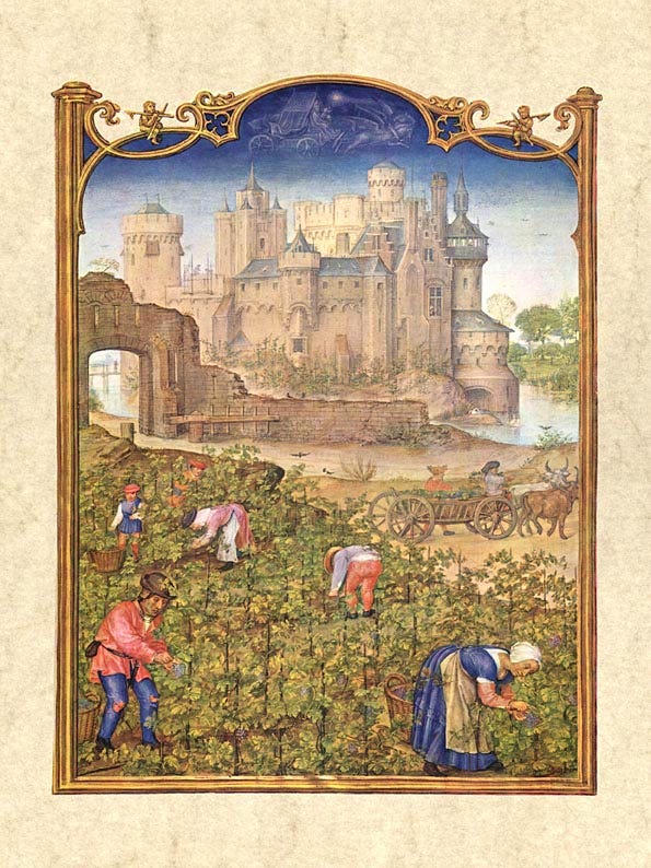 illuminated manuscript page painted in bodycolour