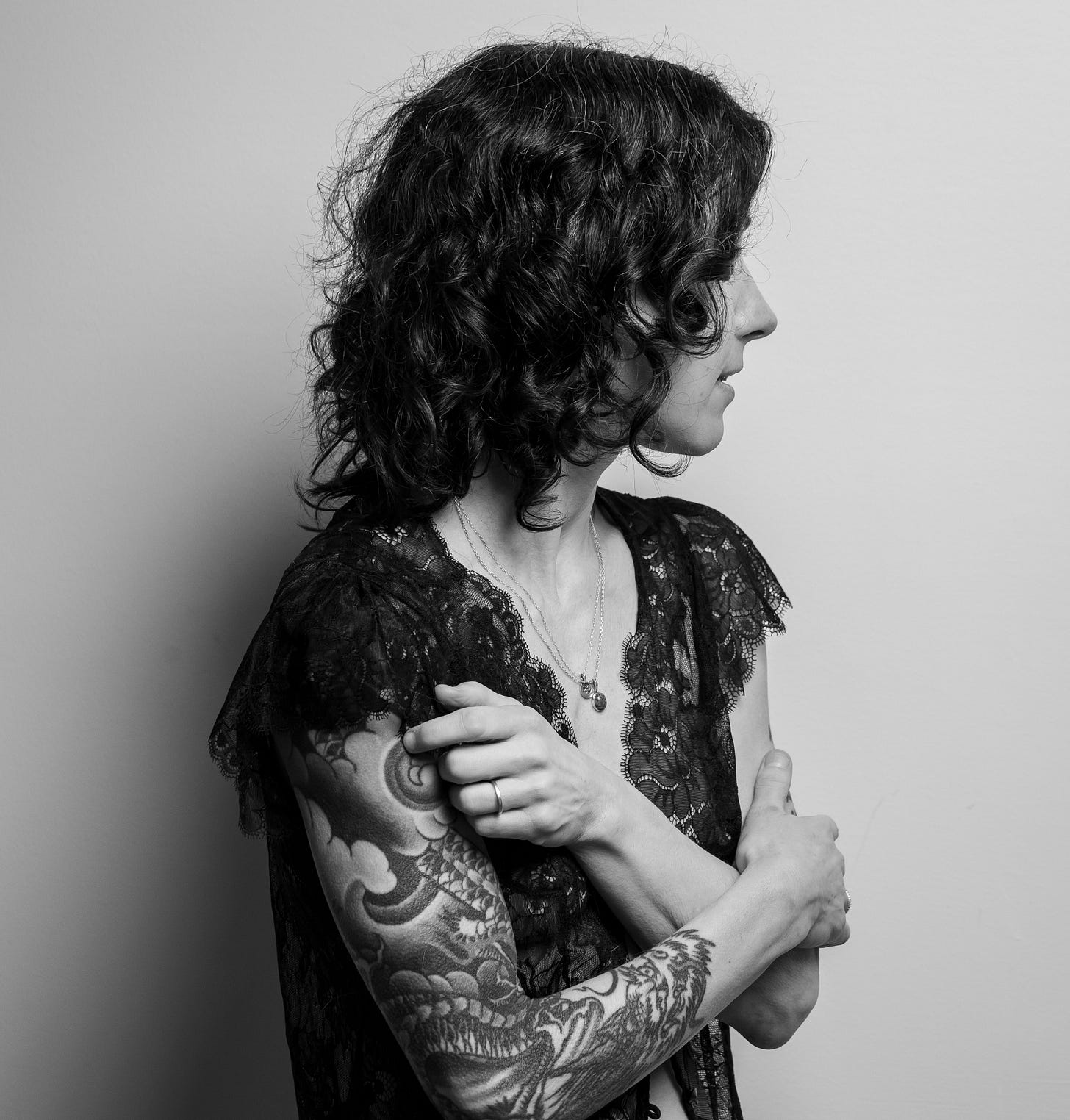 Author in black and white, looking away from camera