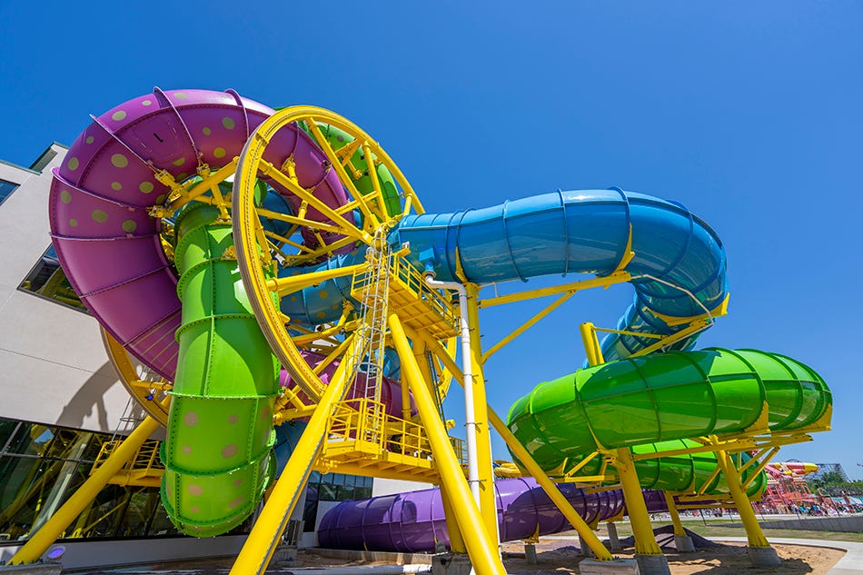 Medusa’s Slidewheel at Mt. Olympus water park in Wisconsin Dells