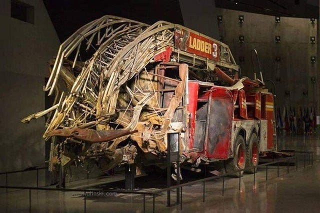 Ladder 3 was one of the first firefighter units to show up at the World  Trade Center on September 11, 2001. : r/Damnthatsinteresting