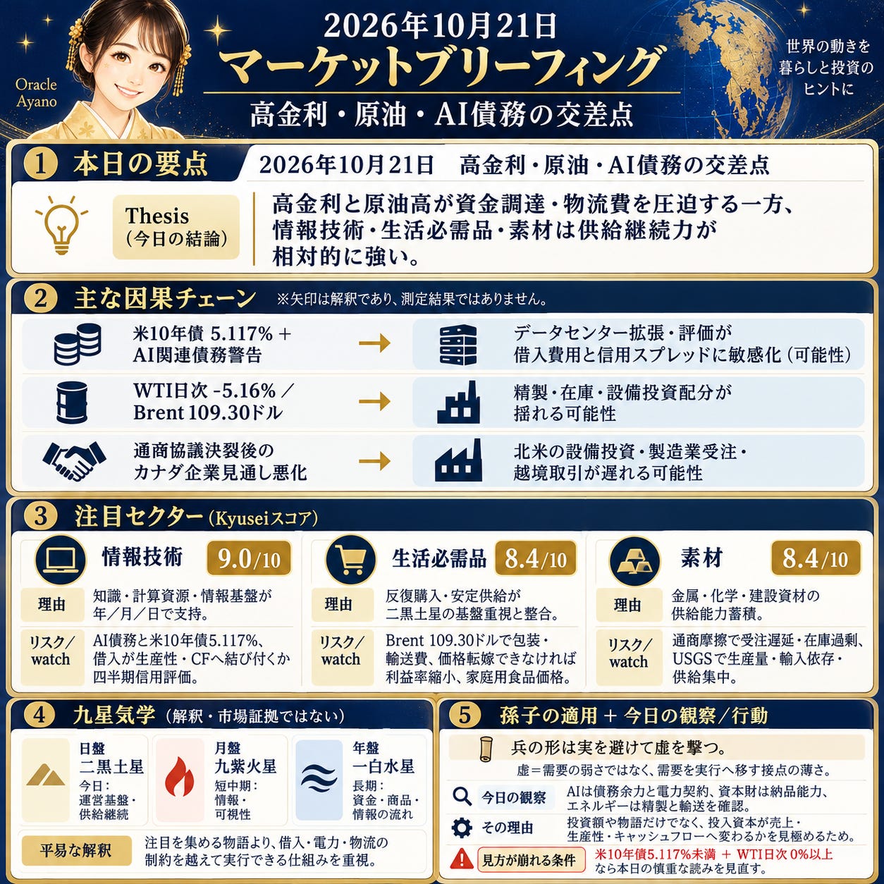 オラクル綾乃のニュース解説と本日のポイント