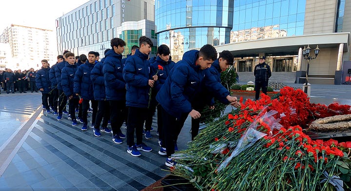 Scenes from the Khojaly massacre memorial, honouring the memory of the hundreds of Azeri lives lost during a mass killing of civilians during a 1992 Armenian offensive.  