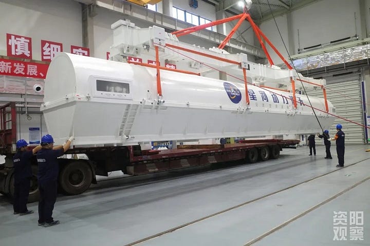 Galactic Energy's Ceres-1 Y19 launch vehicle being shipped from its manufacturing site to Jiuquan.