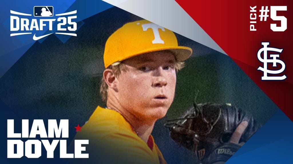 Draft 2025: Cardinals select LHP Liam Doyle No. 5 Draft 2025: Cardinals select LHP Liam Doyle No. 5