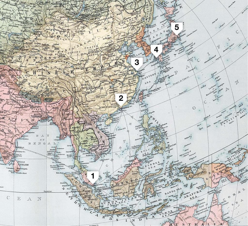 1900 map of Asia 1900 map of Asia