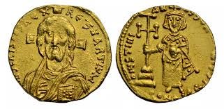 Byzantine, Justinian II, gold solidus ...