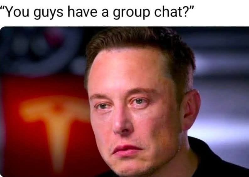 May be an image of 1 person and text that says ''You guys have a group chat?"'