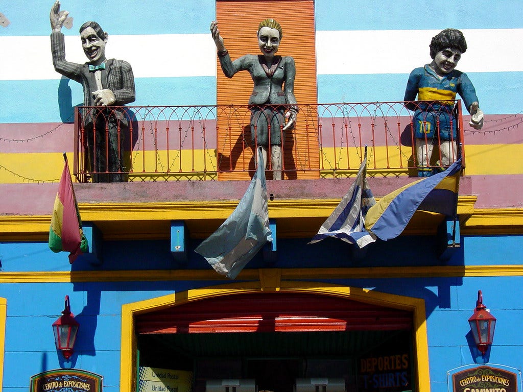 Statues of Gardel - Peron - Maradona in La Boca - Buenos A… | Flickr Statues of Gardel - Peron - Maradona in La Boca - Buenos A… | Flickr