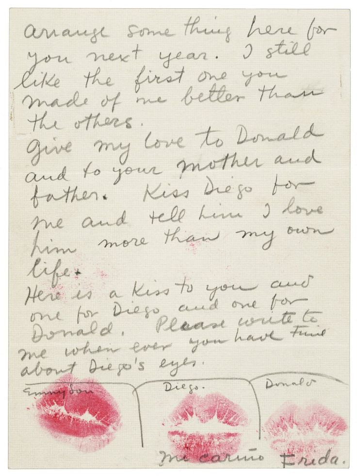 This may contain: a handwritten letter written in red ink on white paper with pink lipstick imprints This may contain: a handwritten letter written in red ink on white paper with pink lipstick imprints