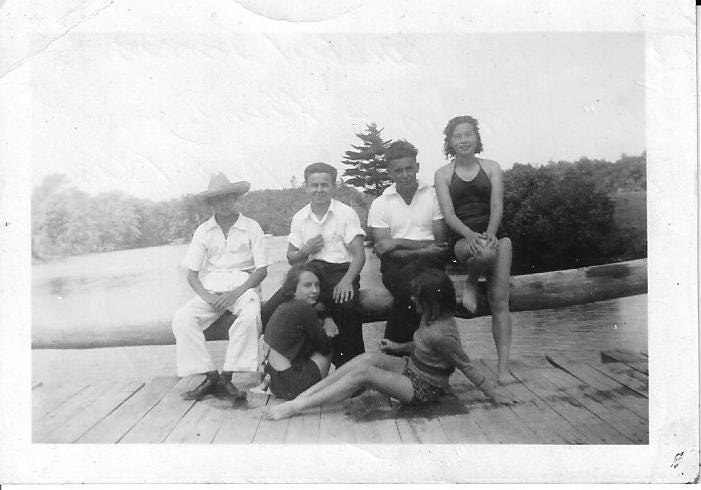 young people on bridge