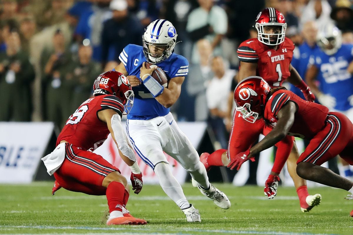 BYU ends nine-game losing streak to Utah with 26-17 victory - Deseret News