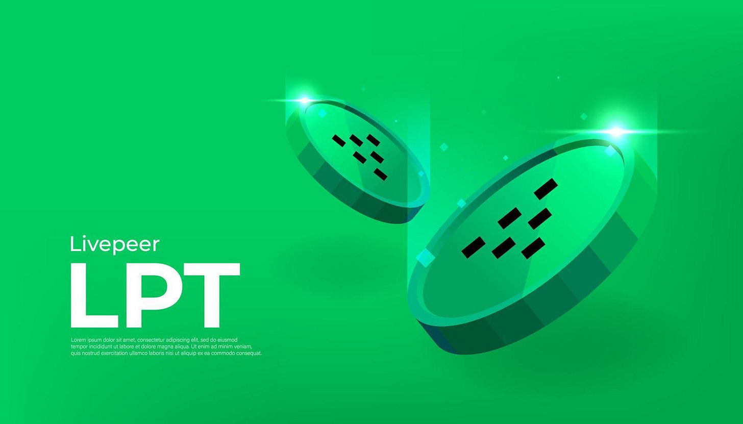 fondo de banner de concepto de criptomoneda de moneda livepeer lpt.  14561260 Vector en Vecteezy