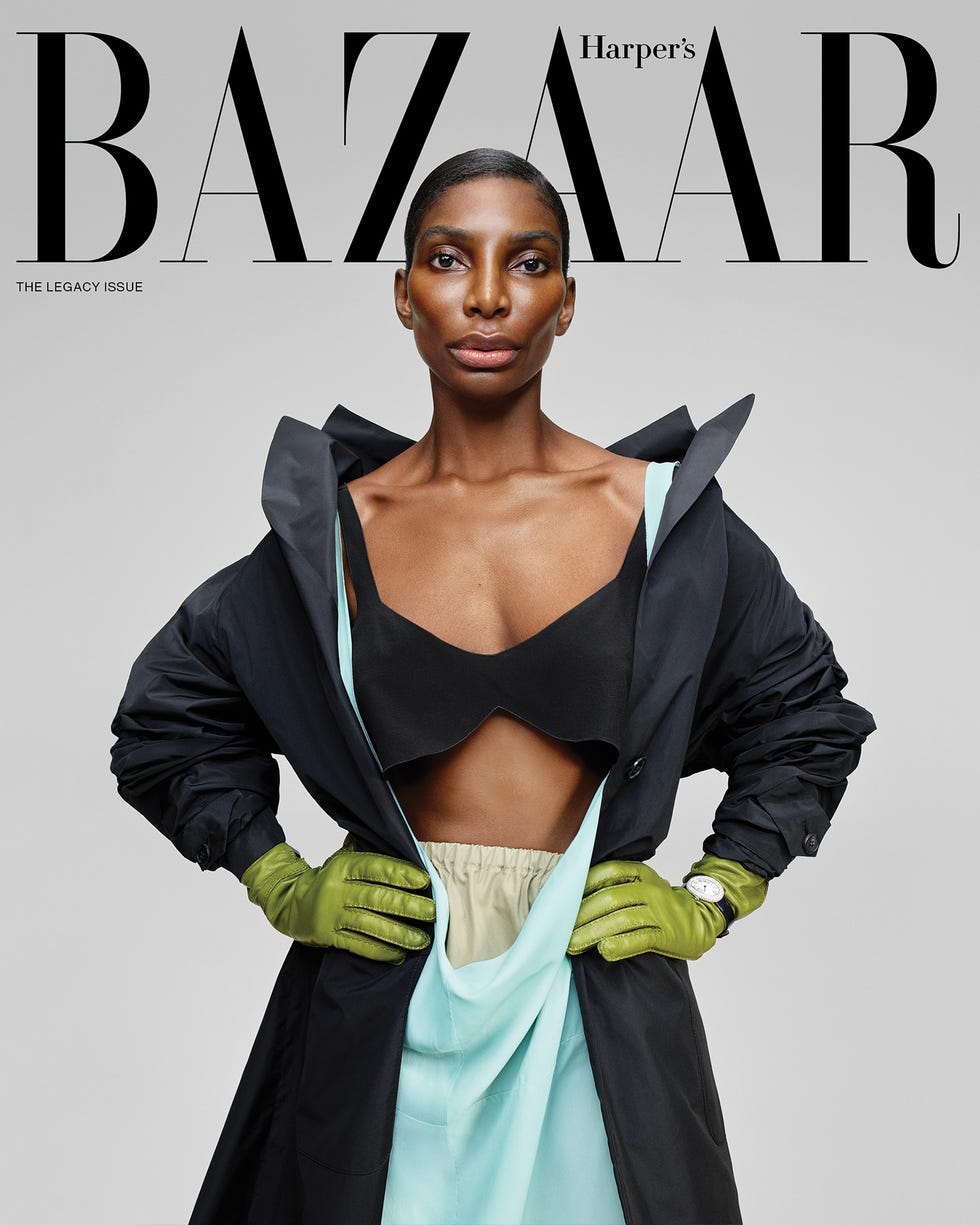 fashion magazine cover featuring a model in bold attire fashion magazine cover featuring a model in bold attire