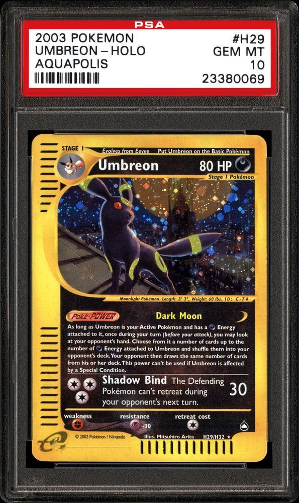 2003 Nintendo Pokemon Aquapolis Umbreon-Holo | PSA CardFacts®