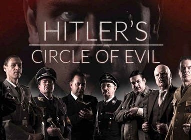 The members of Adolf Hiter's inner circle standing side by side.