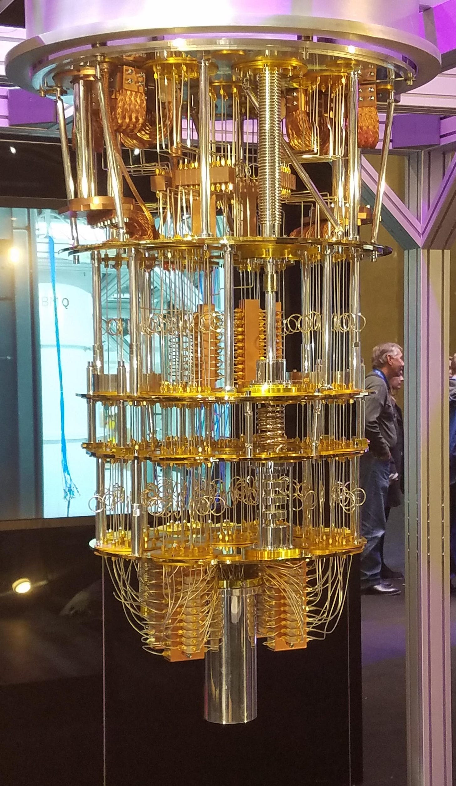 IBM Q quantum computer on display at Supercomputing 18 in Dallas, Texas ...