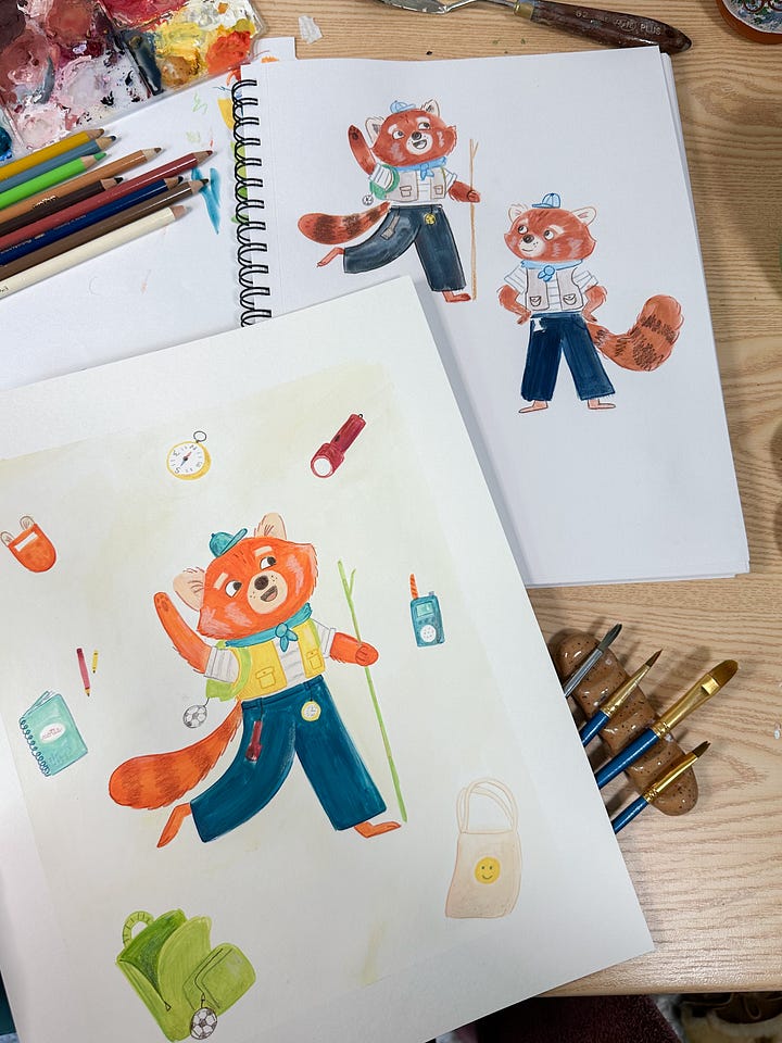 My character for the Illustrating Children's Books course with Make Art That Sells