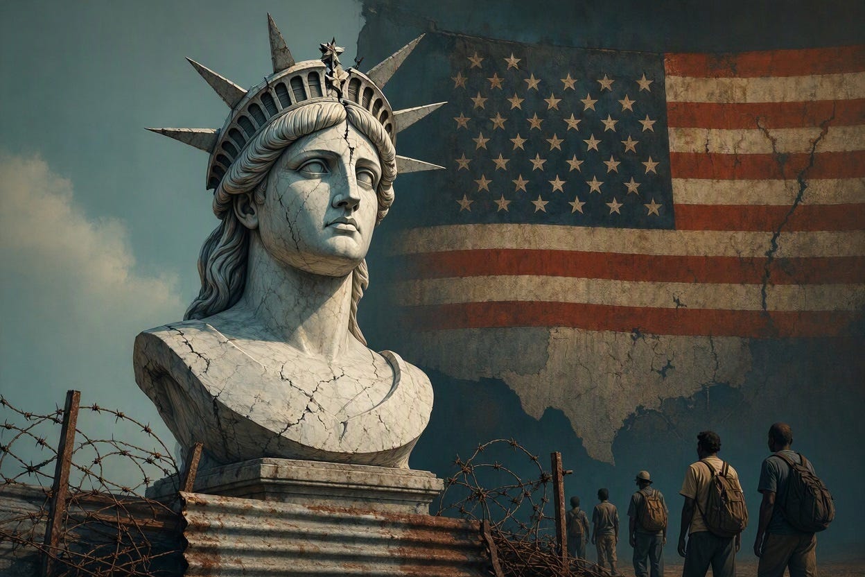 A portrait of American exceptionalism as a dangerous thing especially in regards to immigration issues. 