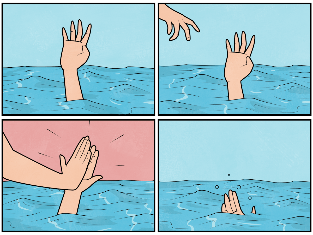 Drowning High Five Meme | Foundation