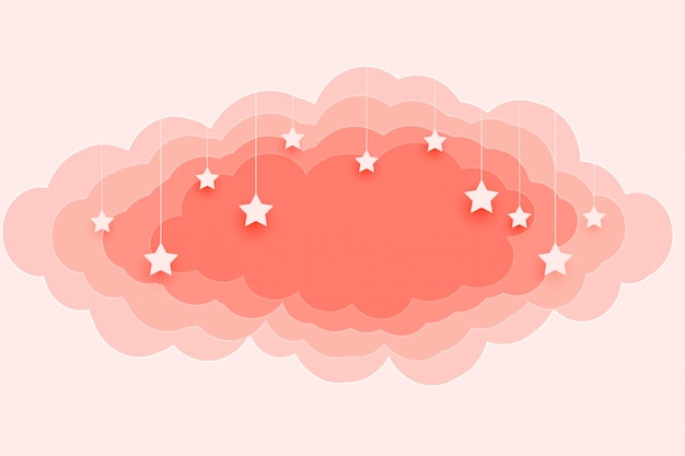 Beautiful pastel color clouds and stars background