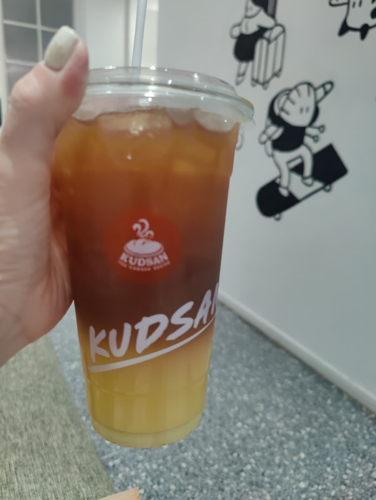 plastic cup of yuzu coffee