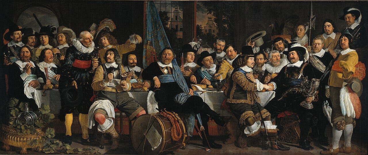 A bunch of Dutch guardsmen.