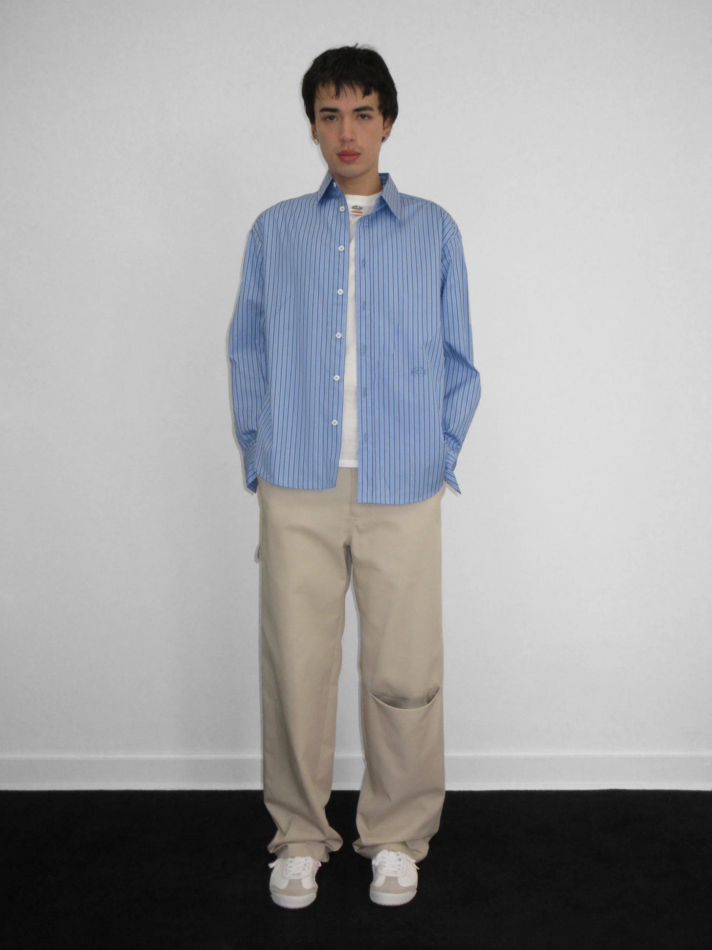 Commisson Banker Shirt in cotton poplin with stripes Commisson Banker Shirt in cotton poplin with stripes