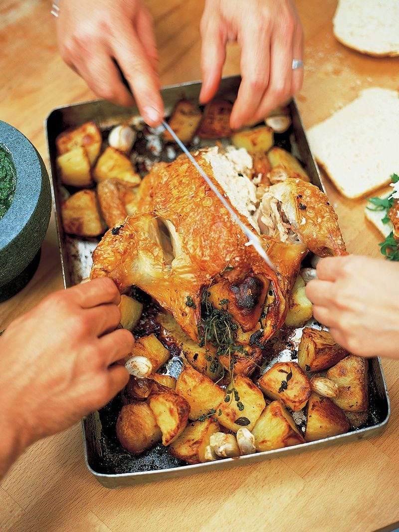 Roast chicken with lemon & rosemary roast potatoes Roast chicken with lemon & rosemary roast potatoes