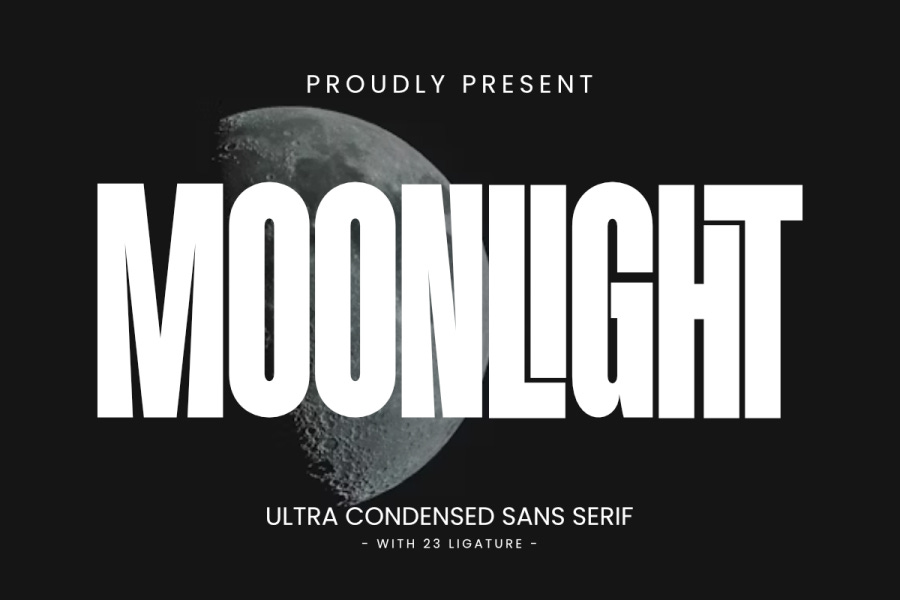 Moonlight Bold Condensed Sans Serif Font