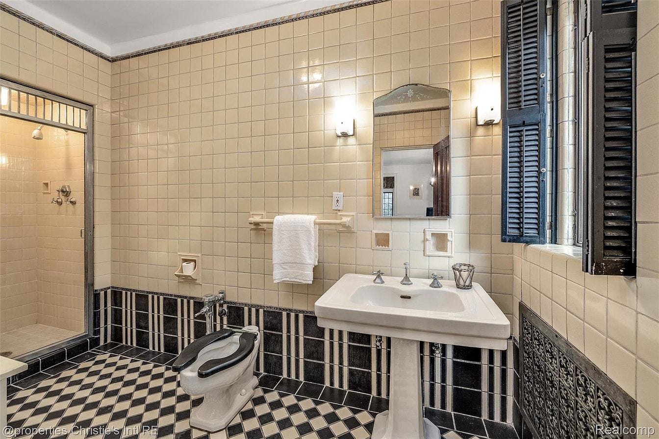 Restroom Detroit It should be illegal to renovate the original bathrooms in this Detroit ...
