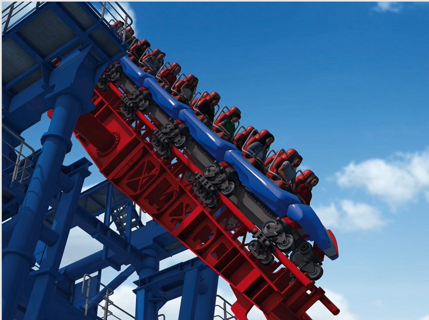 Tilt coaster rendering