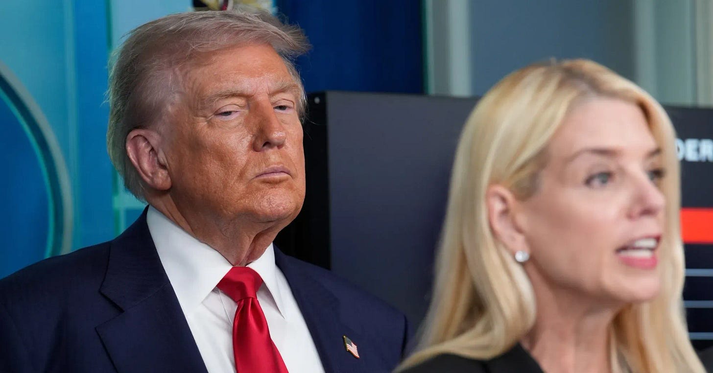 Trump Post to Pam Bondi Ordering Prosecutions Goes Too Far - Bloomberg