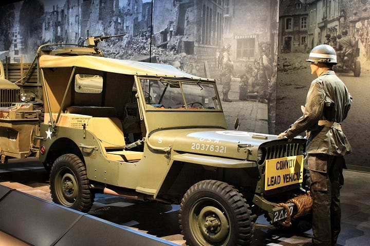 A series of military vehicles.