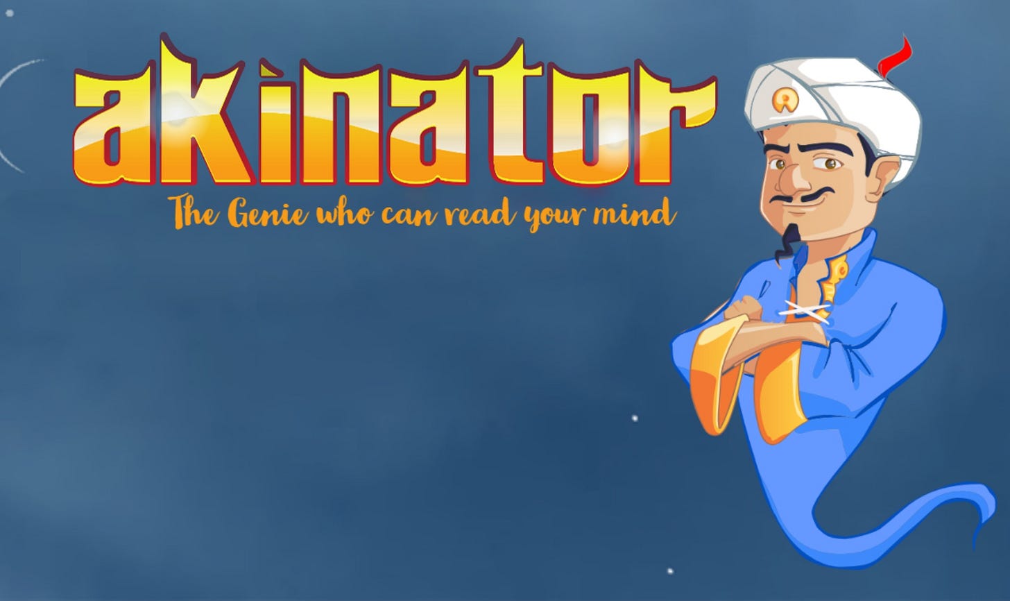 Why do we love Akinator? The company behind the celeb-guessing genie  explains its "divinatory art." - Tubefilter