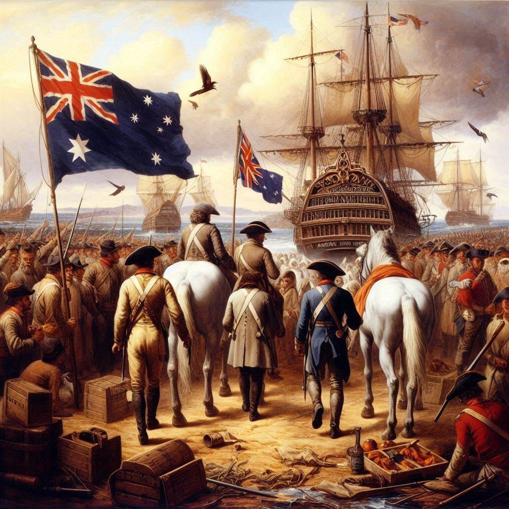 british prisoners arrive in new south wales 1788
