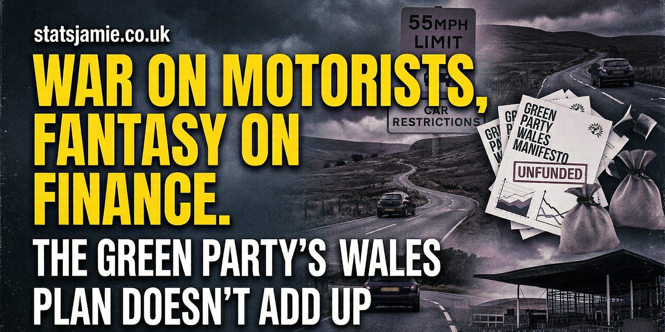 War On Motorists, Fantasy On Finance. The Green Party’s Wales Plan Doesn’t Add Up