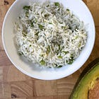 ARROZ BASMATI CON LIMA Y CILANTRO