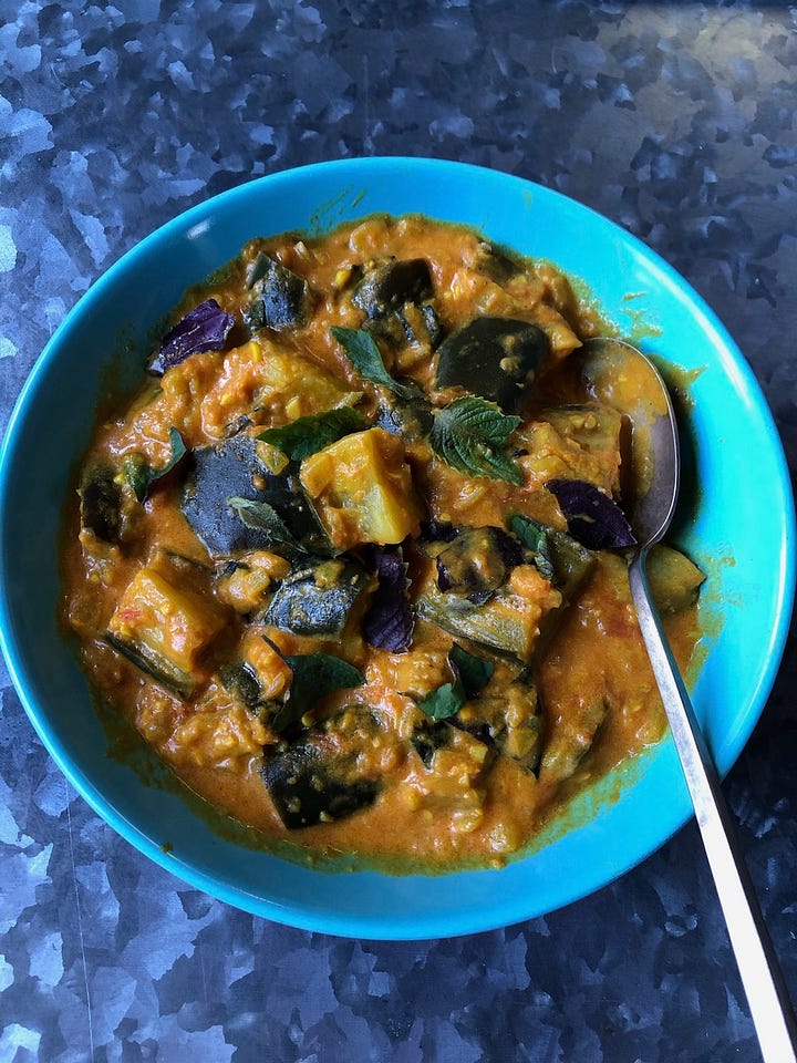 sample red turmeric dishes