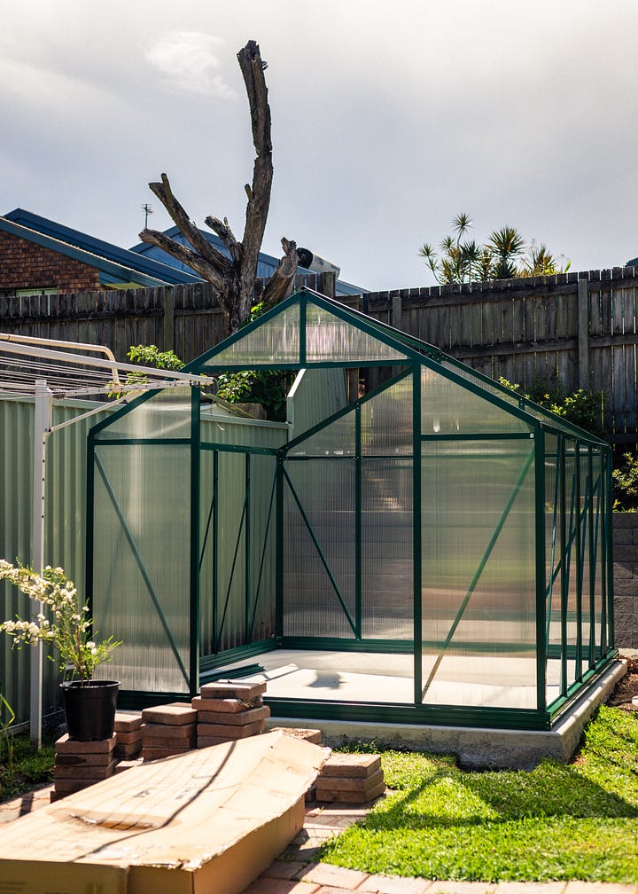 Greenhouse Australian garden