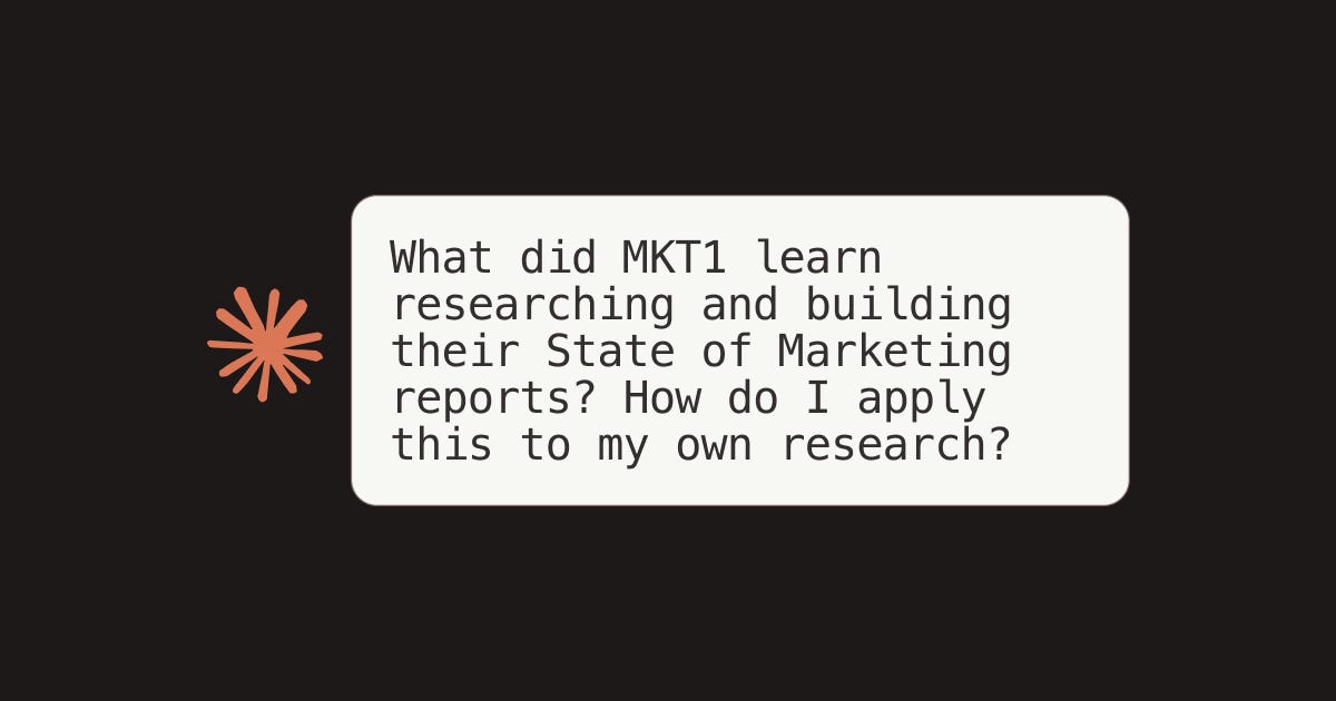 The Claude Code research playbook behind my State of Marketing Reports (21 minute read)